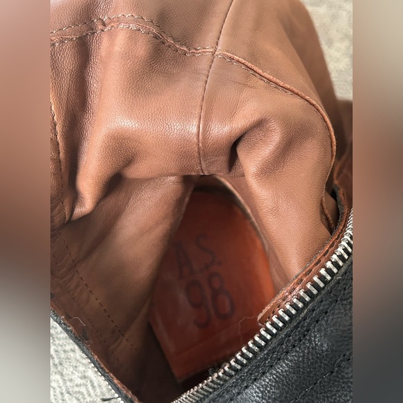 A.S.98 Black Lace-Up Buckle Boots - Picture 9 of 10